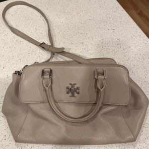 Tory Burch Taupe Leather Satchel